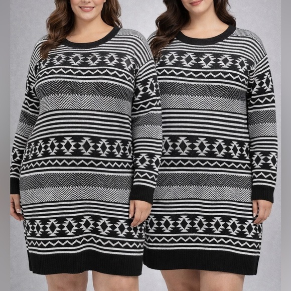Xhilaration Dresses & Skirts - Xhilaration Monochrome Knit Dress